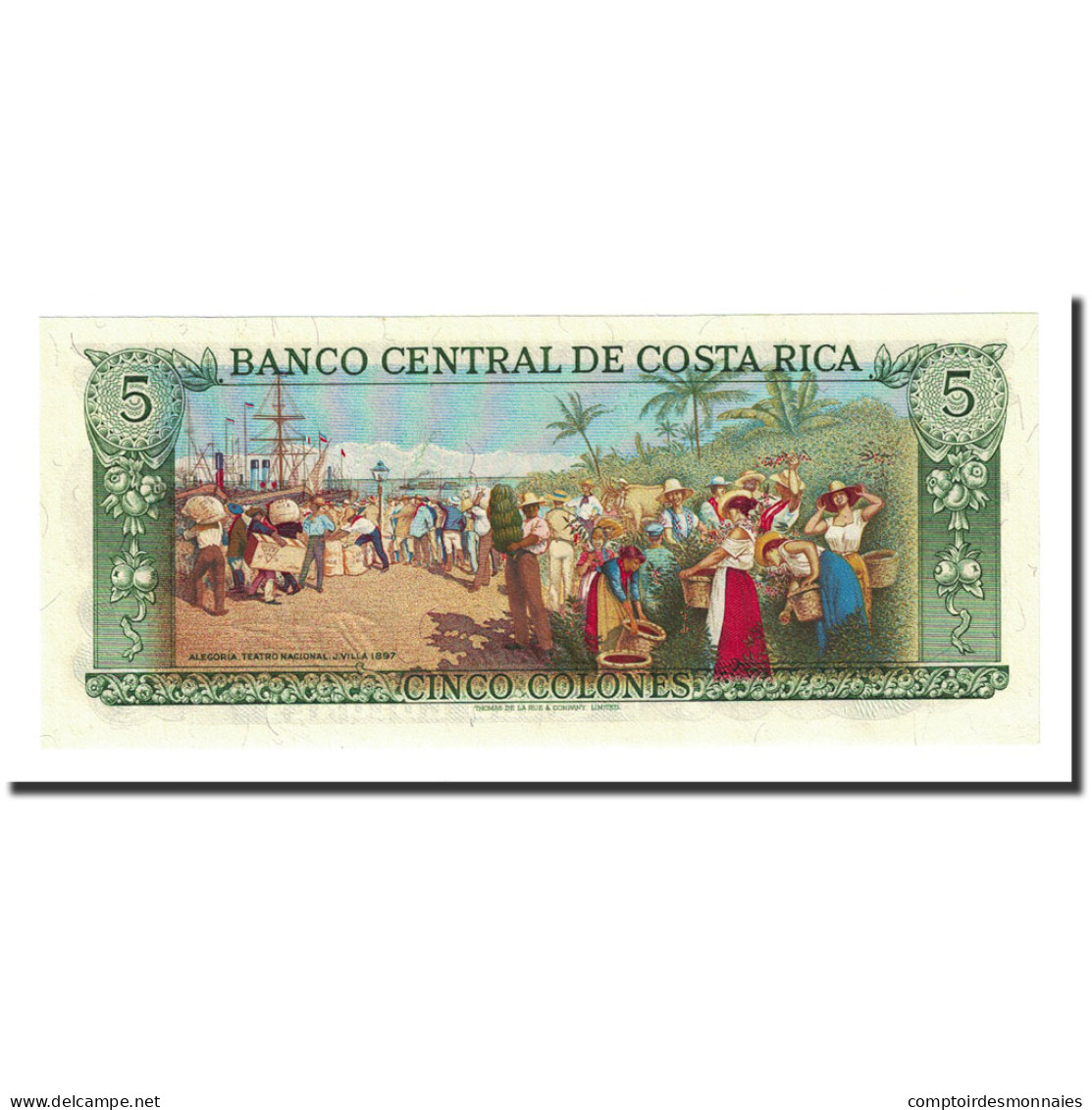 Billet, Costa Rica, 5 Colones, 1989-10-04, KM:236d, NEUF - Costa Rica