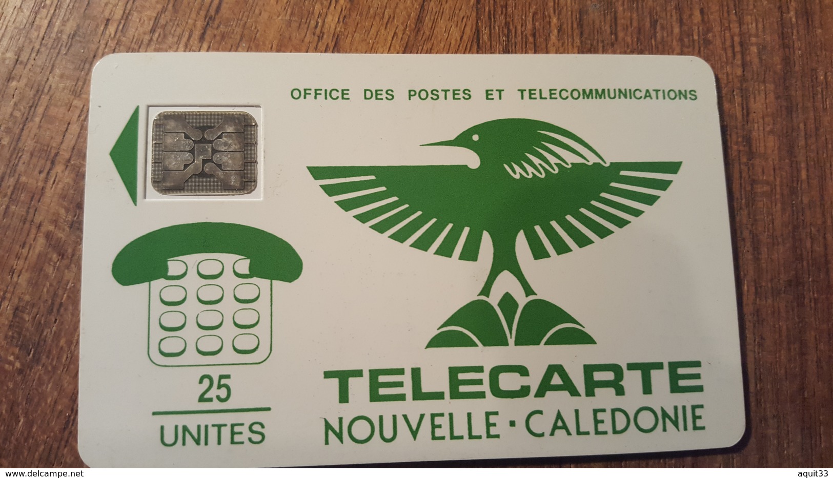 Télécarte NOUVELLE CALÉDONIE  NC1a  CAGOU VERT SC4 O7 N° 17962  25UT - Nouvelle-Calédonie
