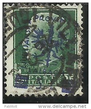 OCCUPAZIONE ITALIANA ITALY OVERPRINTED SOPRASTAMPATO ITALIA 1944 LUBIANA TEDESCA GERMAN OCCUPATION CENT. 25 USATO USED - Occ. Allemande: Lubiana