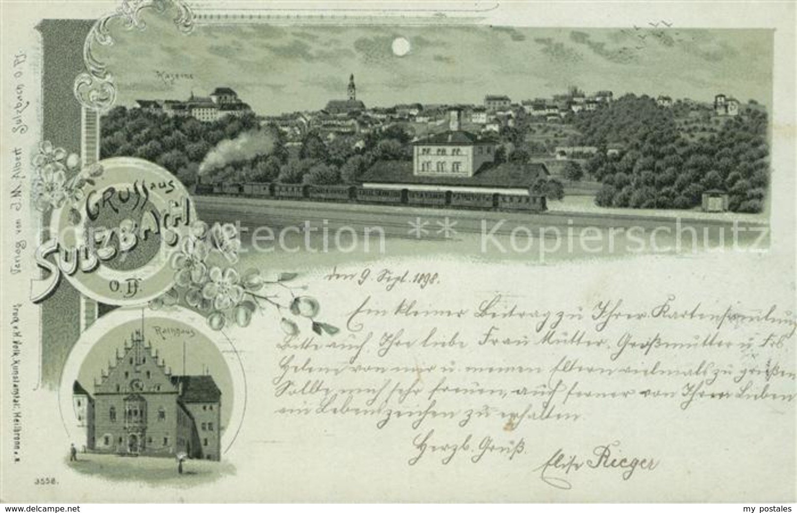 33148018 Sulzbach-Rosenberg Kaserne Rathaus Litho  Sulzbach-Rosenberg - Sulzbach-Rosenberg