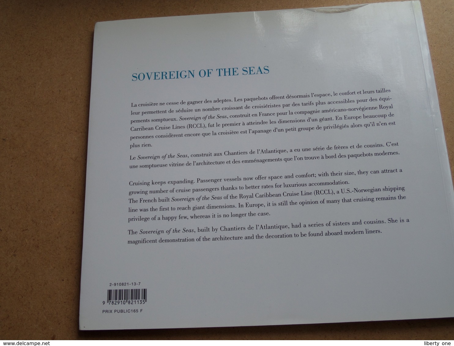 " SOVEREIGN OF THE SEAS " Daniel Hillion ( M.D.V. - 1997 ) - ( 91 Pag. ) ! - Bateau