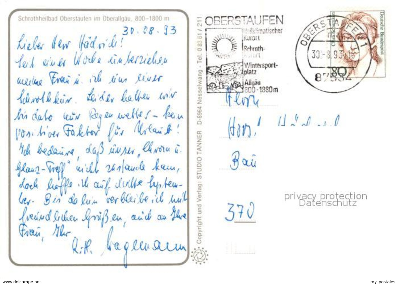 73149168 Oberstaufen Schrothheilbad Allgaeuer Alpen Fliegeraufnahme Oberstaufen - Oberstaufen