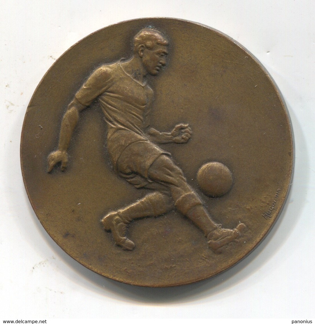 FOOTBALL /  FUTBOL / CALCIO - Medal Plaque, Bronze, By Huguenin, 1930s - Voetbal