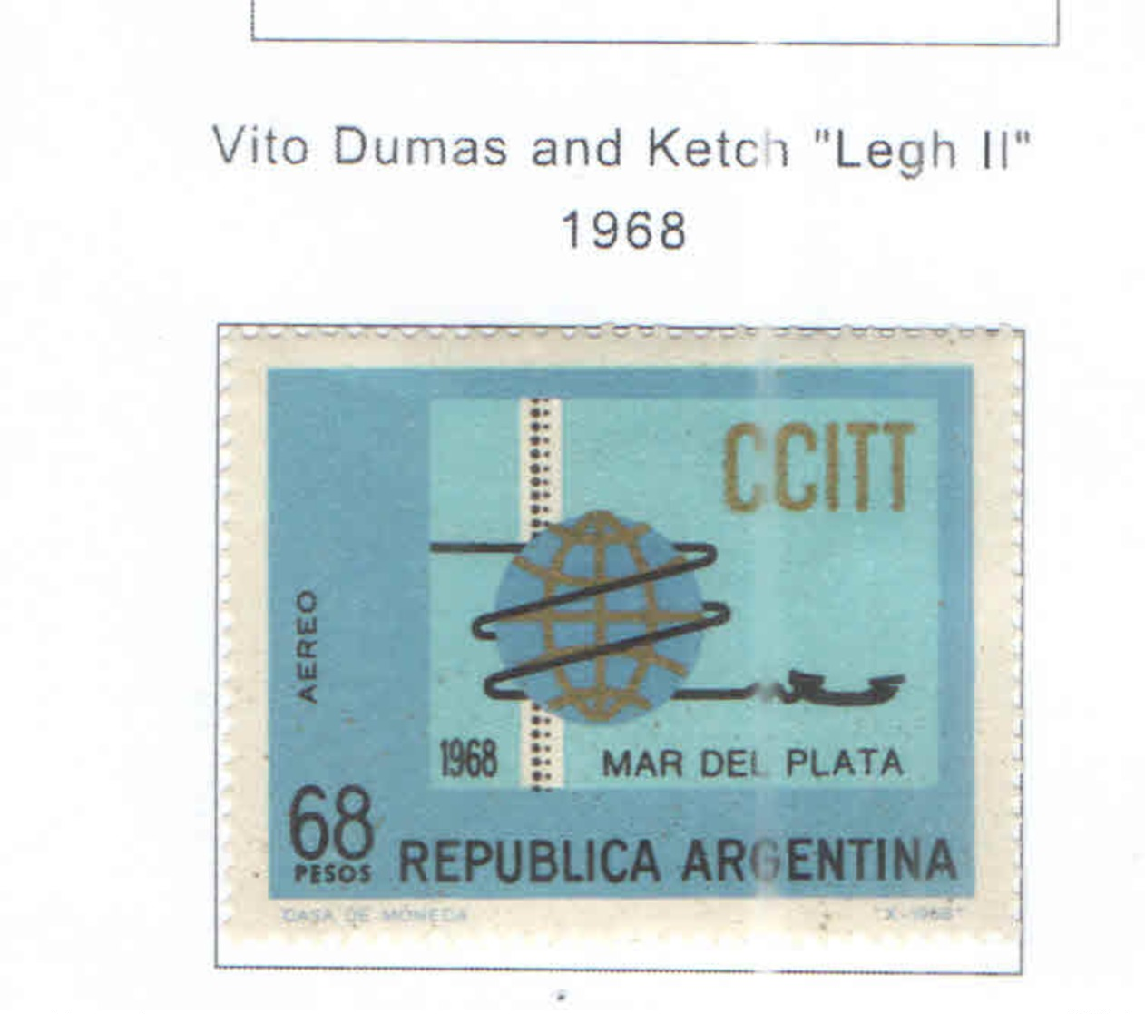 Argentina PA 1968 Vita Dumas    Scott.C 114 New See Scan On Scott.Page - Posta Aerea