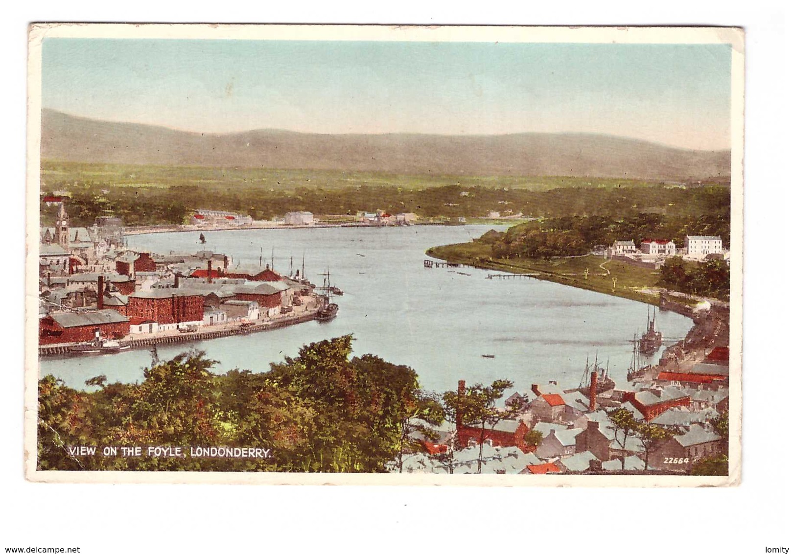 Irlande Du Nord View Of The Foyle Londonderry Cachet 1951 - Londonderry