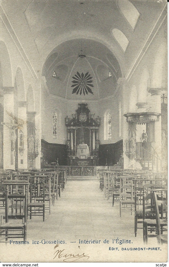 Frasnez Lez-Gosselies.   -   Intérieur De L'Eglise.   -   1903  Naar  Ixelles - Les Bons Villers