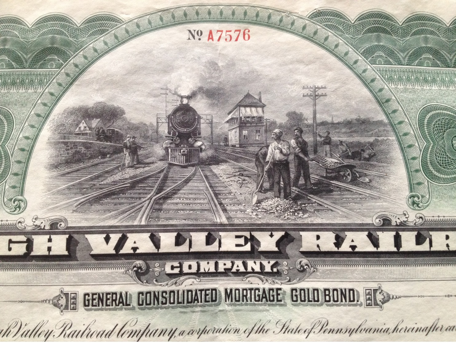 Action USA - Train - 1000$ "Lehigh Valley Railroad Compagny" State Of Pennsylvania - 21/05/45 - Chemin De Fer & Tramway