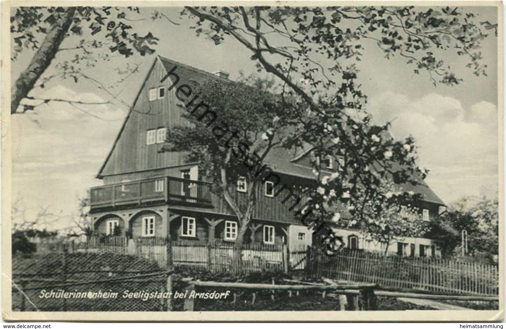 Seeligstadt - Schülerinnenheim Bei Arnsdorf - Posthilfstellenstempel Seeligstadt Radeberg Land - Grossharthau