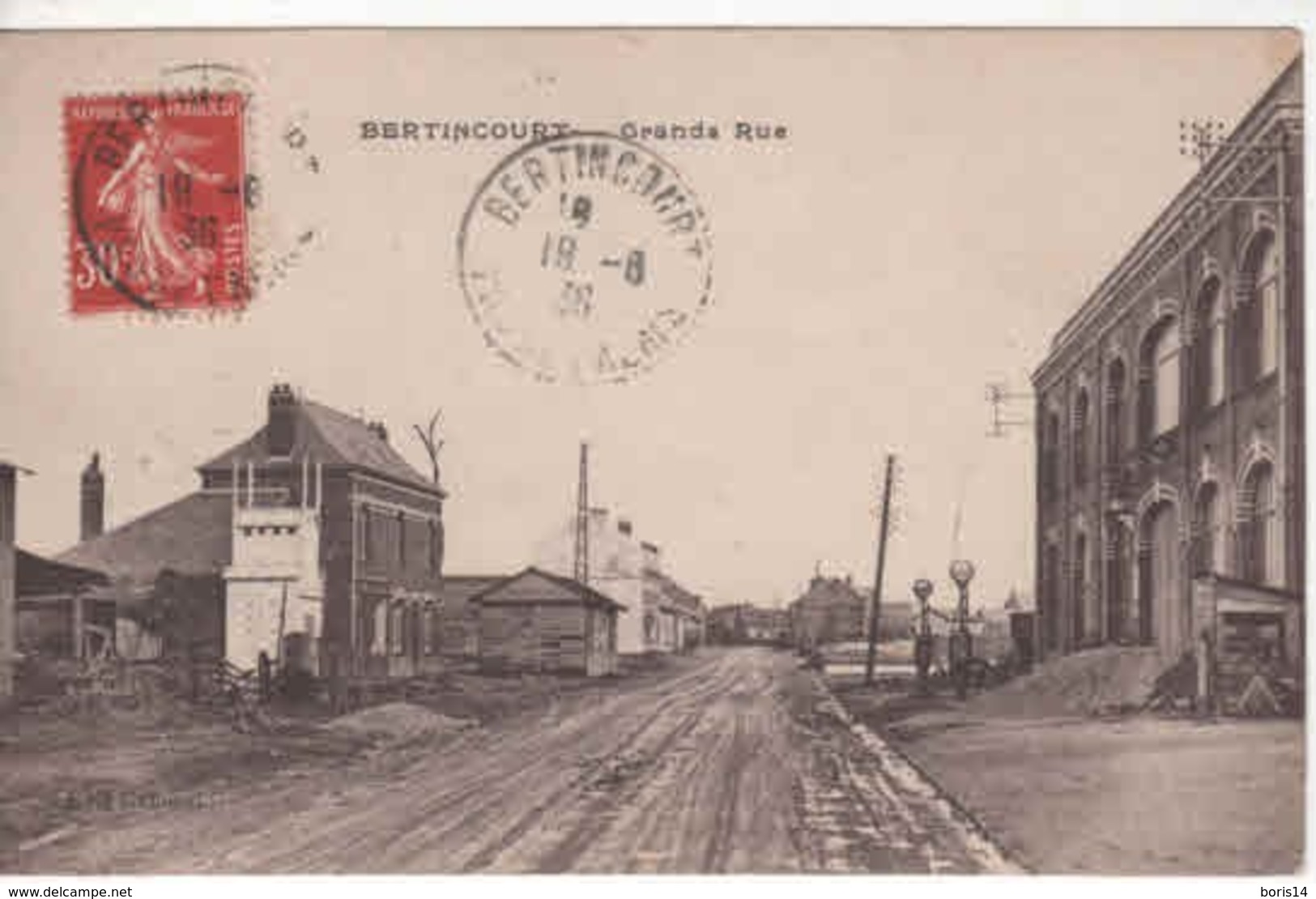 62-20788  -  BERTINCOURT   -  GRANDE RUE    - 1938 - Bertincourt