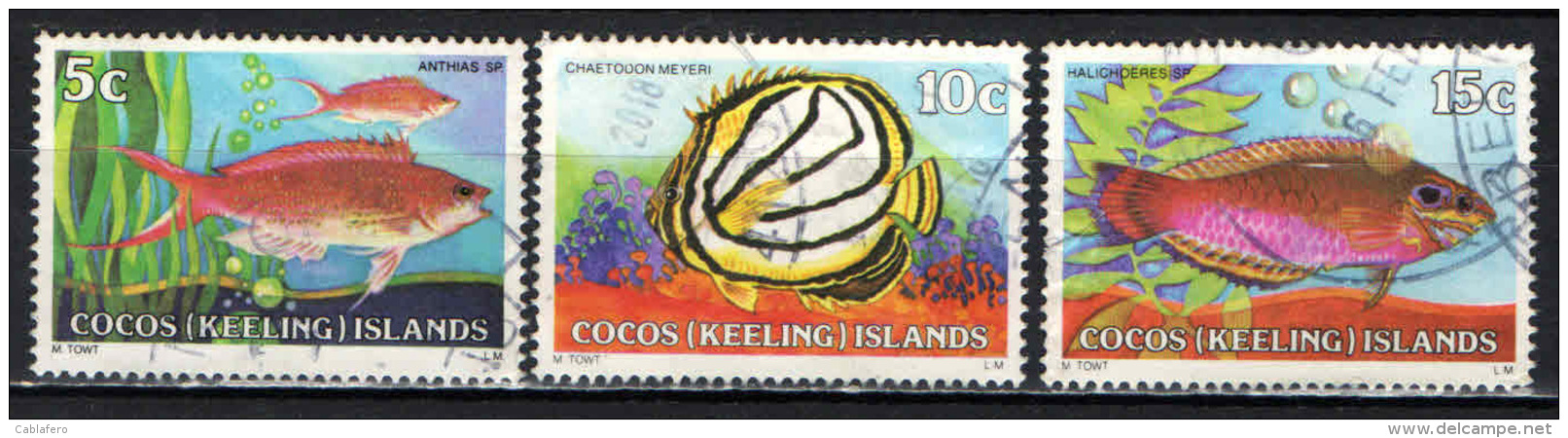 COCOS ISLANDS - 1979 - PESCI - FISHES - USATI - Isole Cocos (Keeling)