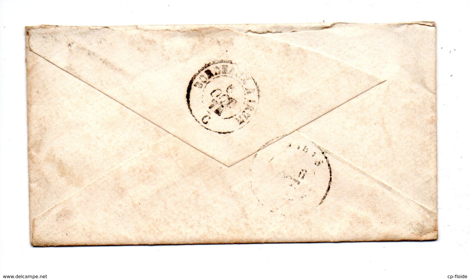 LETTRE . CÉRÈS 25c BLEU . DE TOULON-SUR-MER À HABAS - Réf. N°733T - - 1849-1876: Période Classique