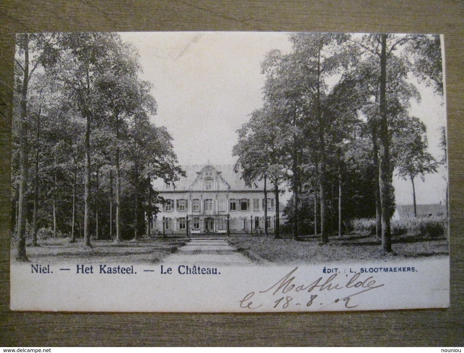 Cpa Niel (Anvers) - Het Kasteel - Le Chateau - Edit. L. Slootmaekers - 1902 - Niel