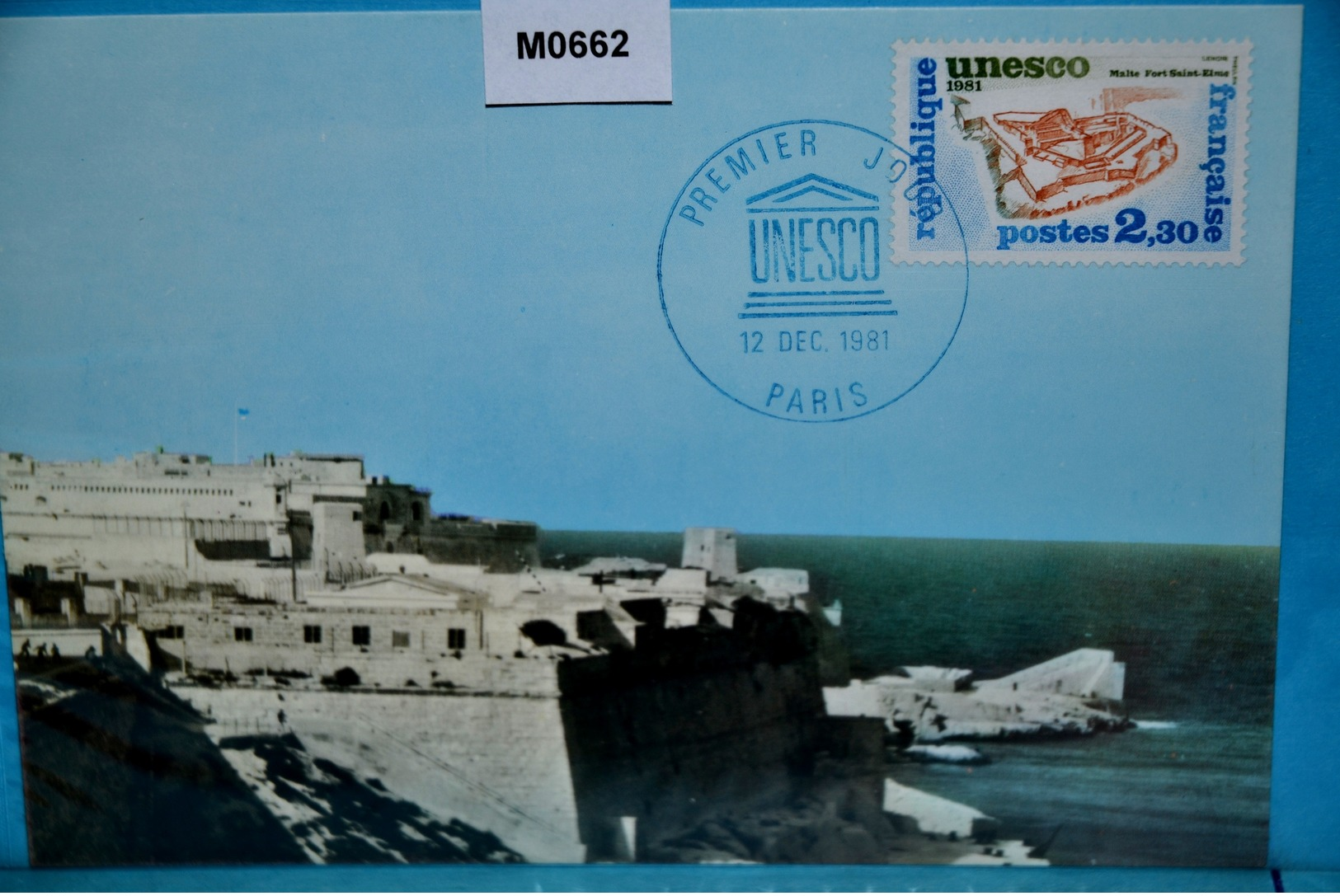 M0662 FDC UNESCO Weltkulturerbe, World Heritage, Patrimoine, Malta La Valetta, Fort St. Elmo, FR 1982 - 1980-1989