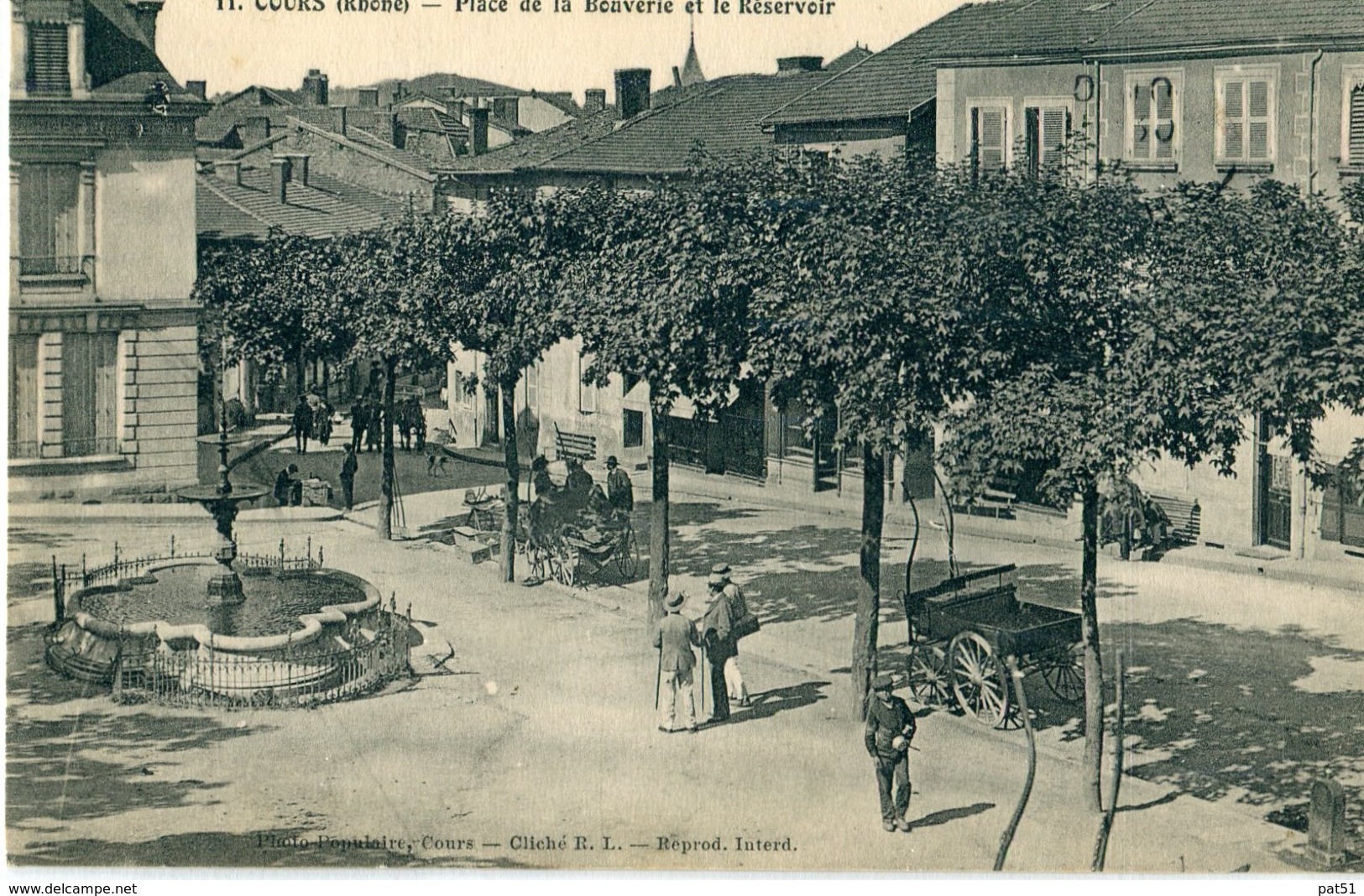 69 - Cours La Ville : Place De La Bouverie Et Le Réservoir - Cours-la-Ville