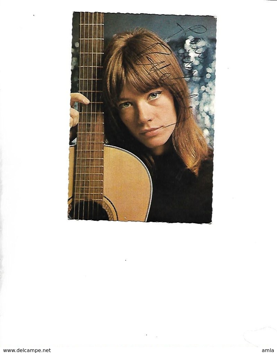 CP DEDICACEE POR CHRISTIAN FRANCOISE HARDY - Singers & Musicians