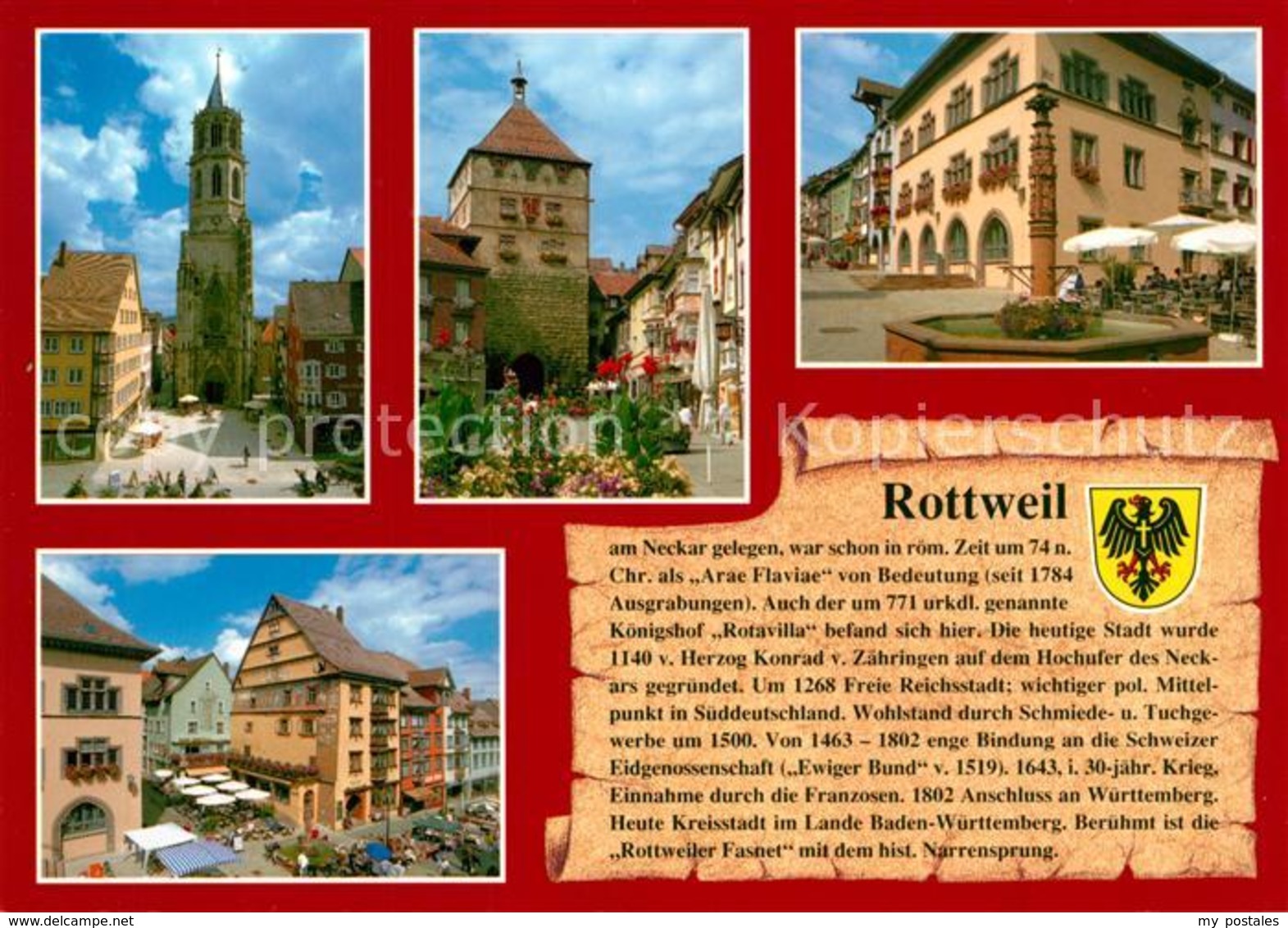 73213363 Rottweil_Neckar Kapellenkirche Hauptstrasse Schwarzes Tor Altes Rathaus - Rottweil