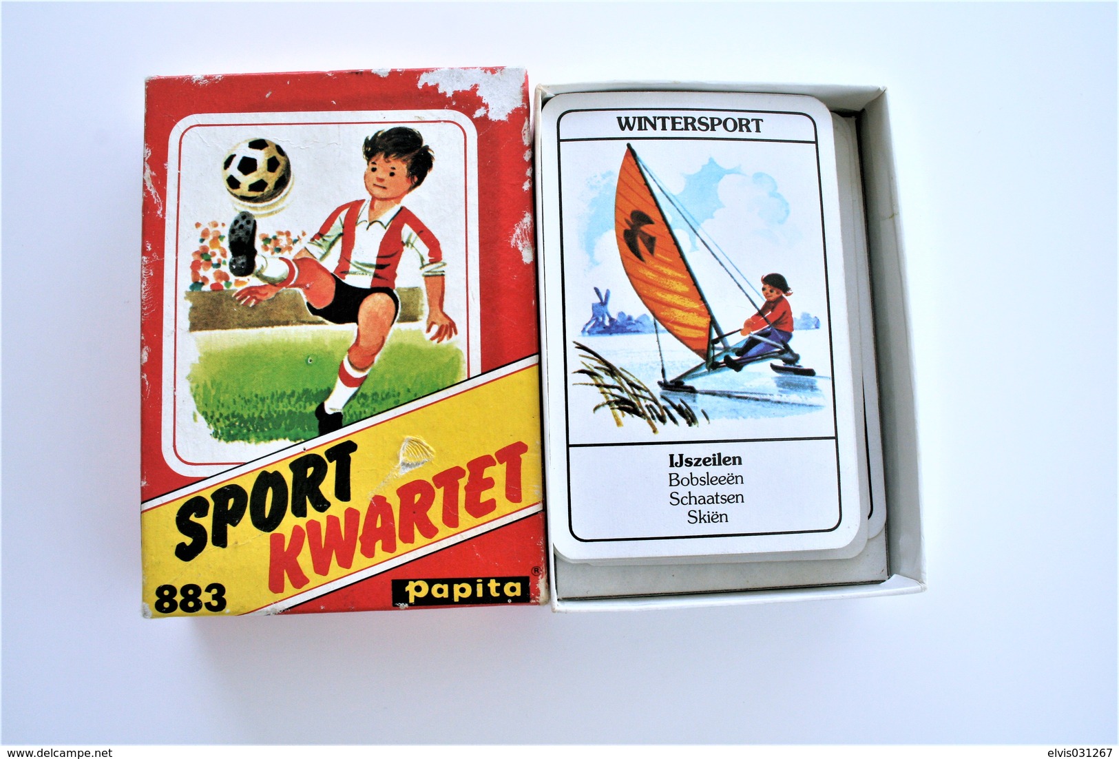 Speelkaarten - Kwartet, Sport Kwartet, Papita 883, *** - Vintage 1965 - Speelkaarten