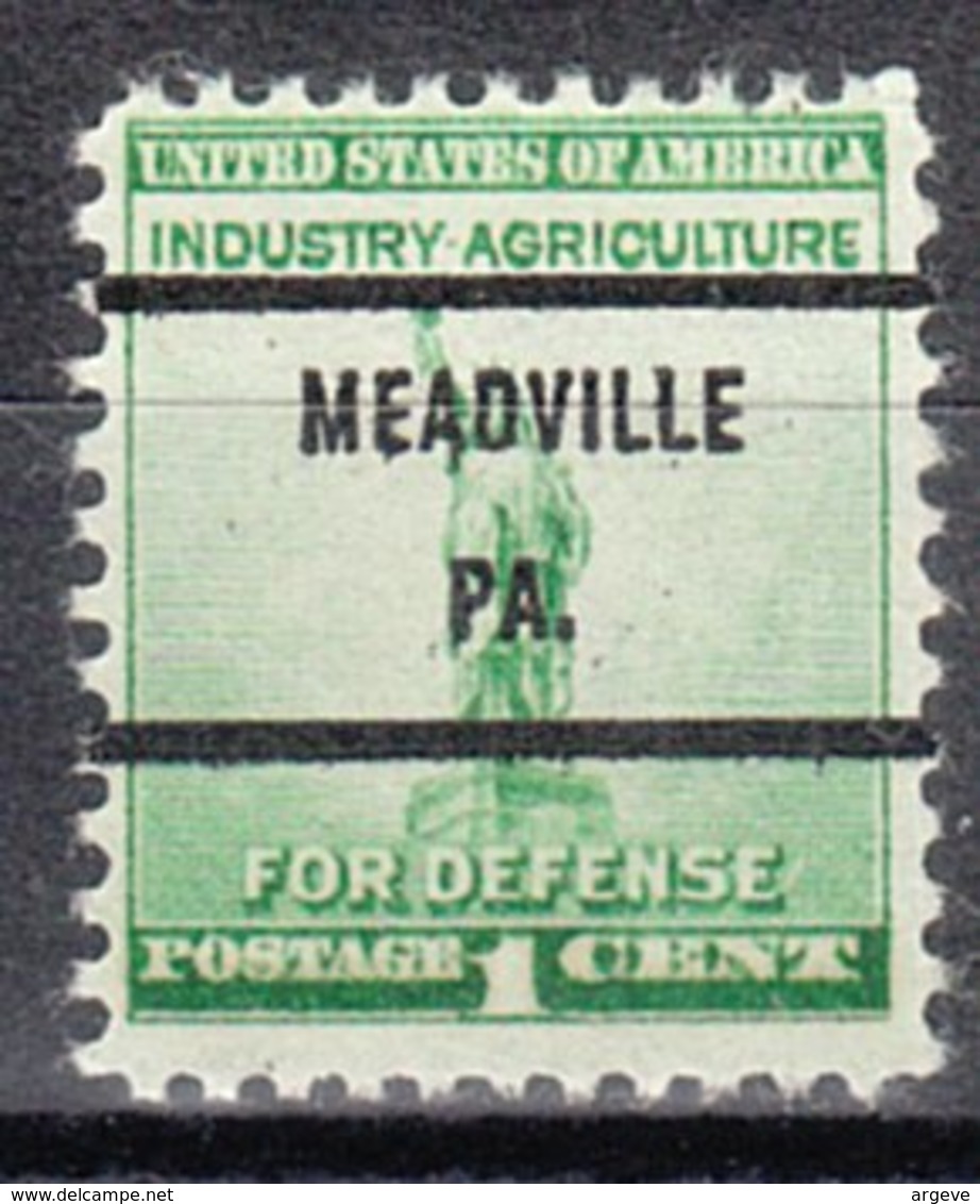 USA Precancel Vorausentwertung Preo, Bureau Pennsylvania, Meadville 899-71 - Precancels