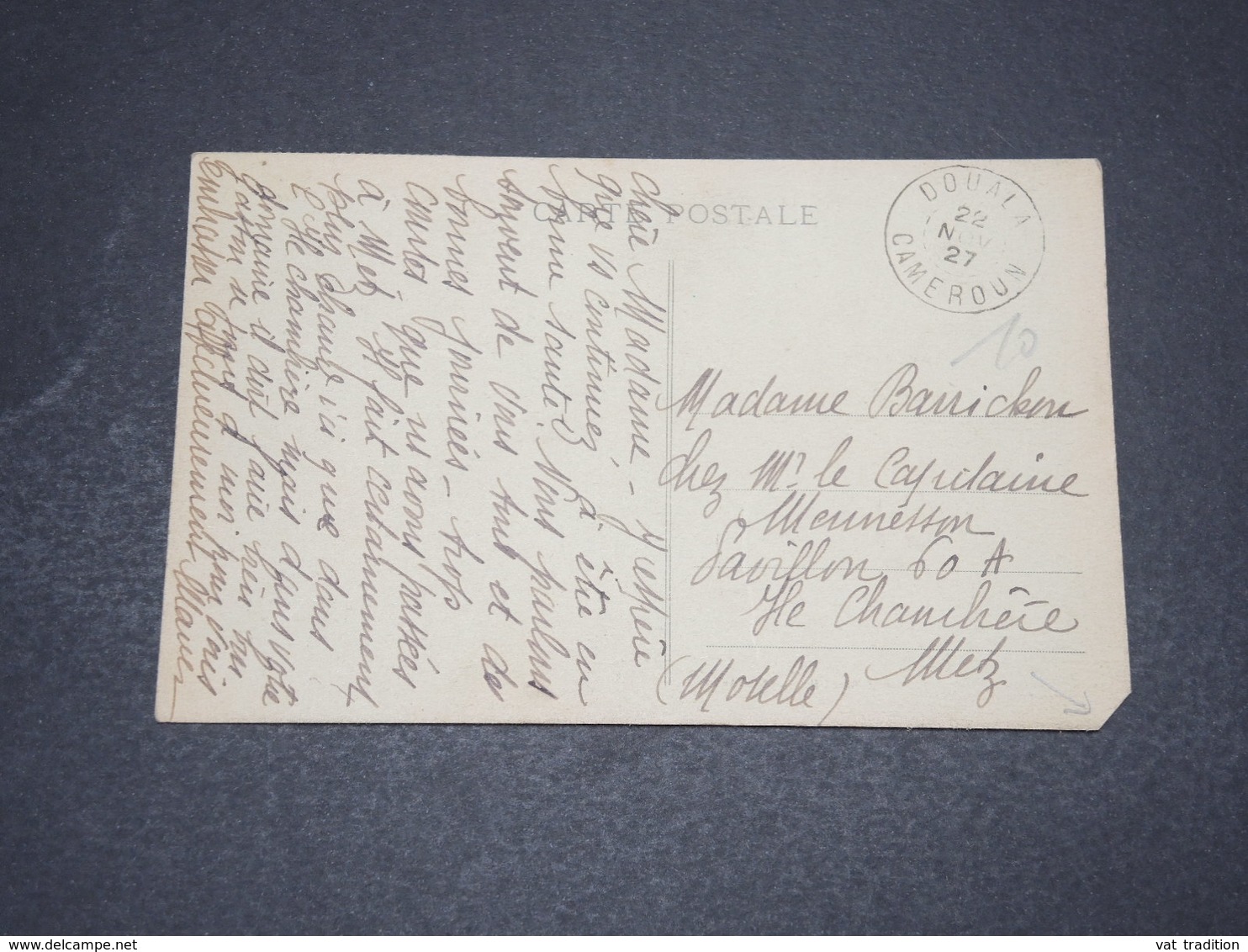 CAMEROUN - Affranchissement De Douala Sur Carte Postale Pour La France En 1927 - L 16028 - Lettres & Documents