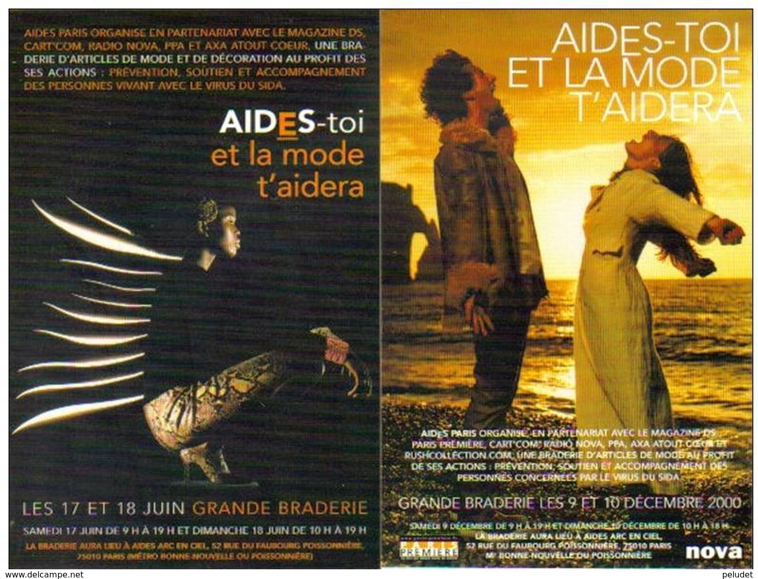 2 Cartes Postales "Cart'Com" (2000) - Aides-toi Et La Mode T'aidera - Grande Braderie - Salud