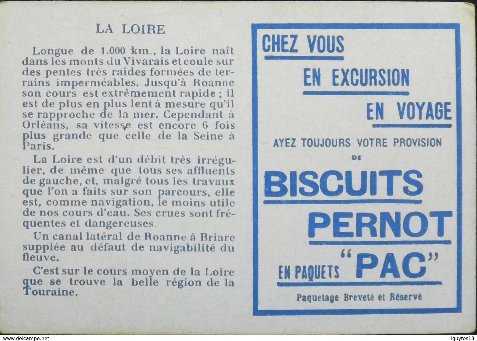 TRES BELLE CHROMO. - BISCUITS PERNOT - LA LOIRE En FRANCE - TB. Etat - Pernot