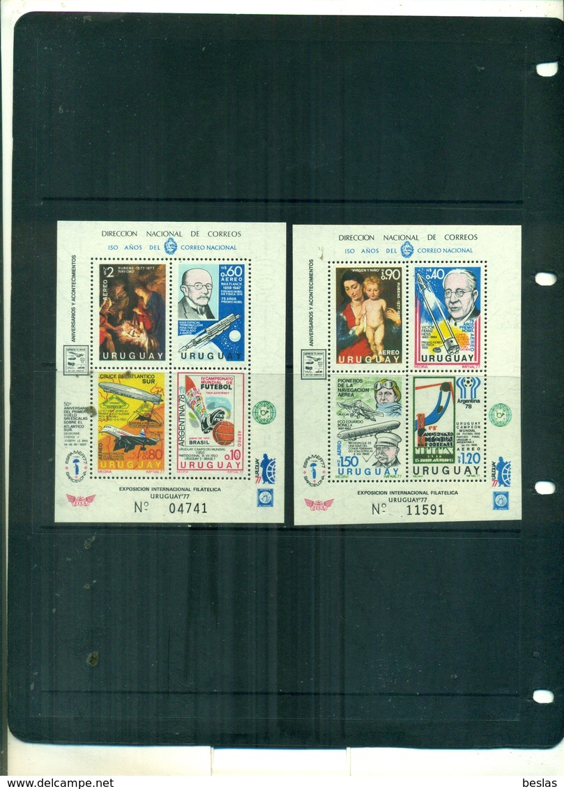 URUGUAY EVENEMENTS 77 RUBENS - ARGENTINA 78  2 BF NEUFS A PARTIR DE 4.75 EUROS - 1978 – Argentine