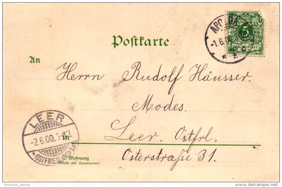 Pfingsten, Pferde, Kutschen, Fröhliche Gesellschaft, Sign. Mailick, 1900 In Apolda Versandt - Mailick, Alfred