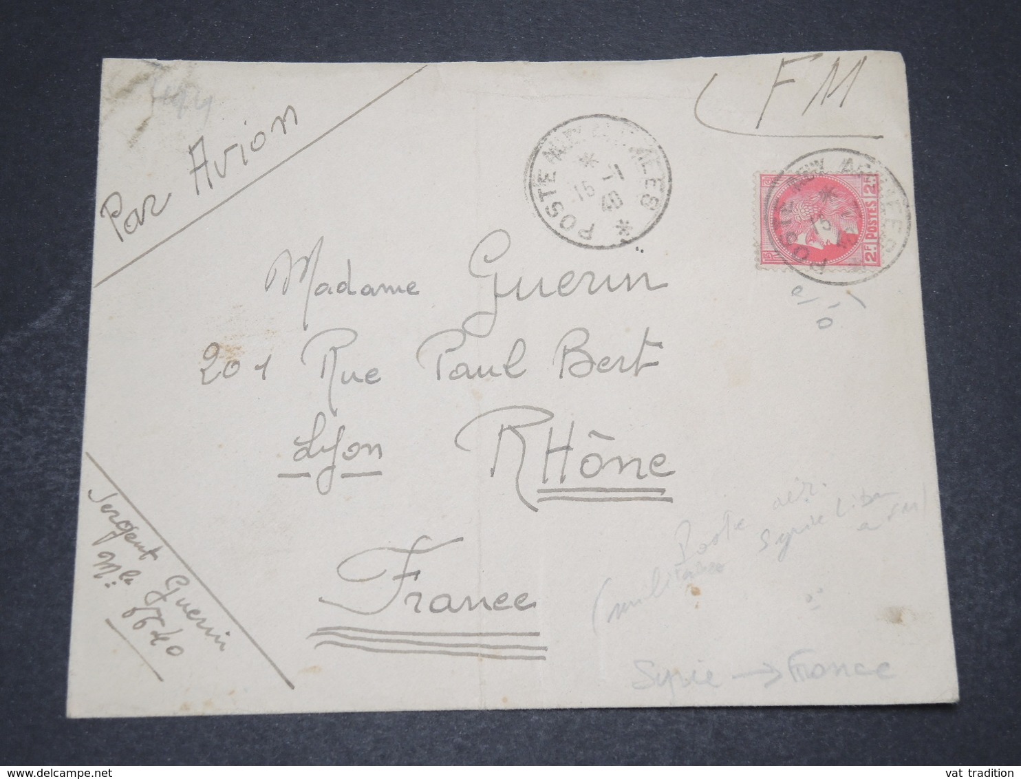 FRANCE - Enveloppe En FM Pour La France En 1940 - L 16061 - Guerre De 1939-45