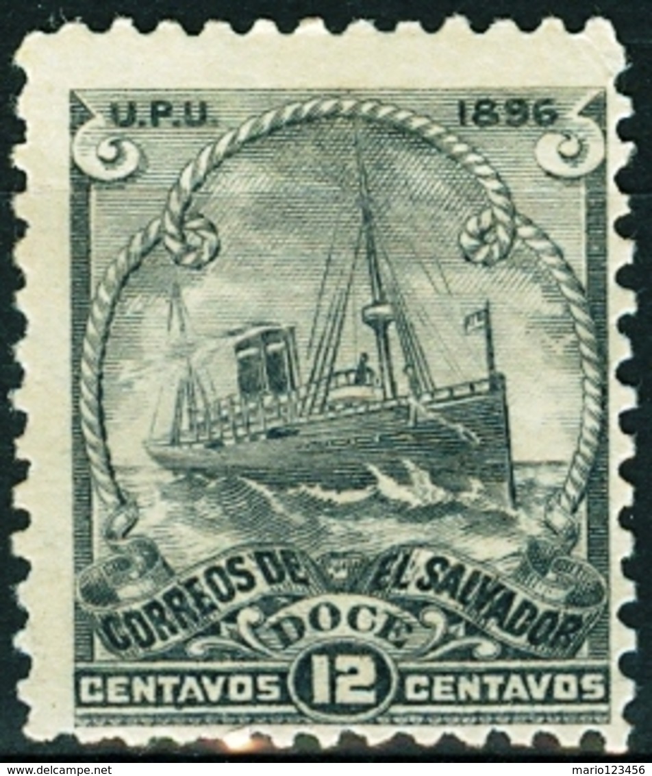 EL SALVADOR, NAVI, UPU, 1896, FRANCOBOLLI NUOVI (MLH*),  Michel 146   Scott 151 - El Salvador