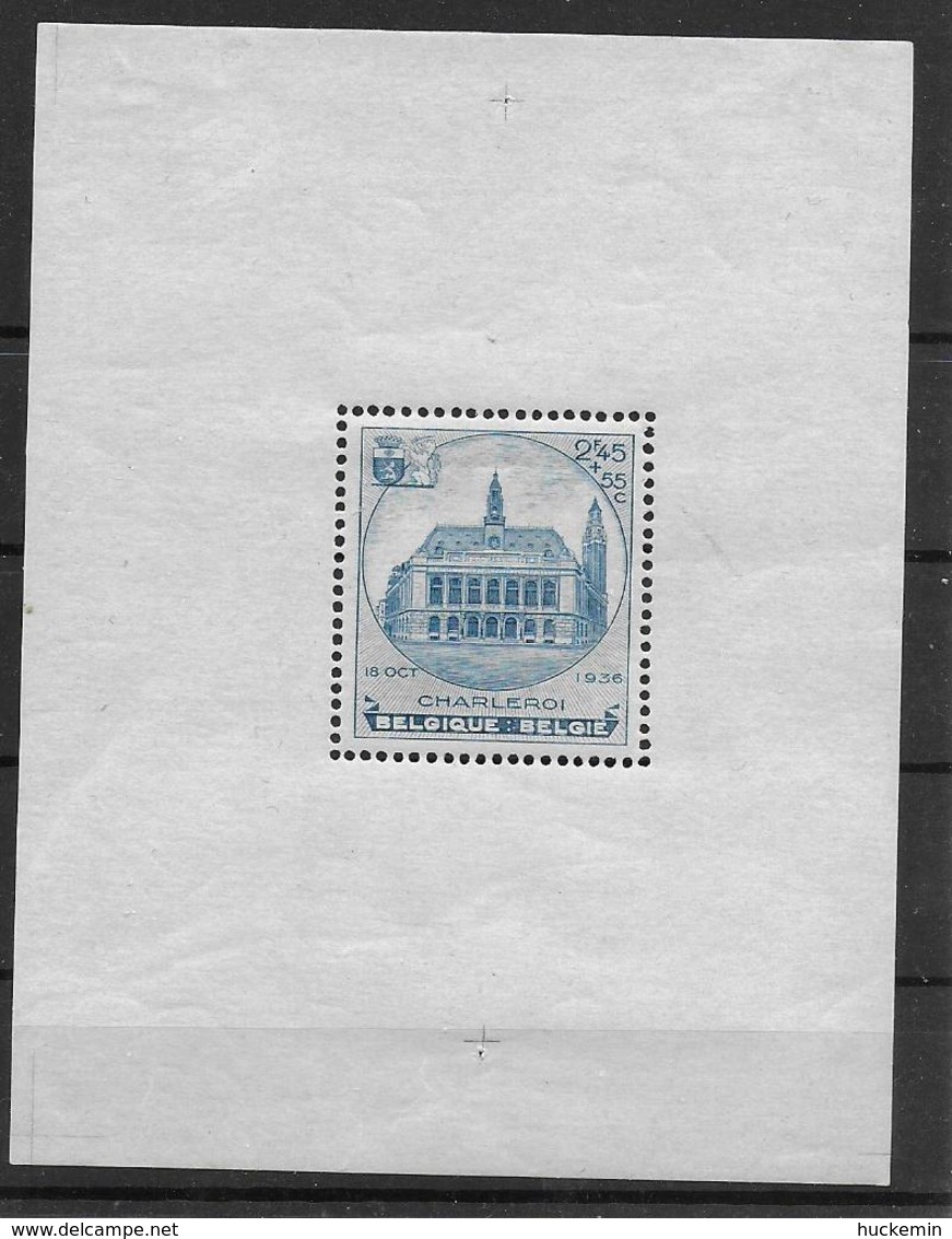 Belgien  1936  Mi  Block 5  BF 6 Wohlfahrt-Sonderausgabe In Blockform Nationale Philatelistische Ausstellung  Falzrest - 1924-1960