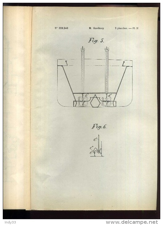 - MARINE ET NAVIGATION . VIDANGE DES GABARES . BREVET D'INVENTION DE 1902 . - Techniek & Instrumenten