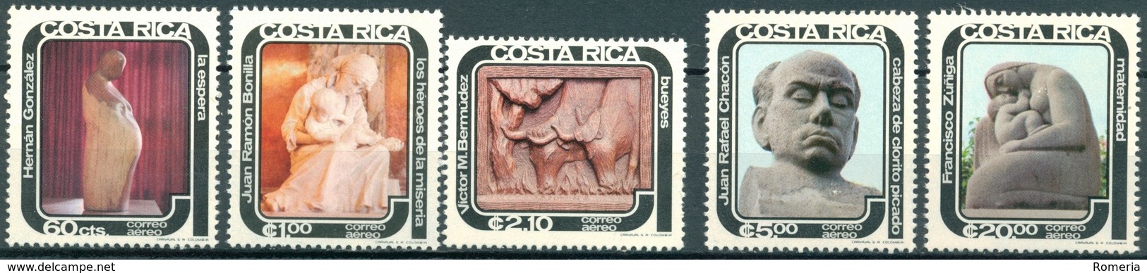 Costa Rica - 1979 - Yt PA 734/738 - Sculptures - ** - Costa Rica