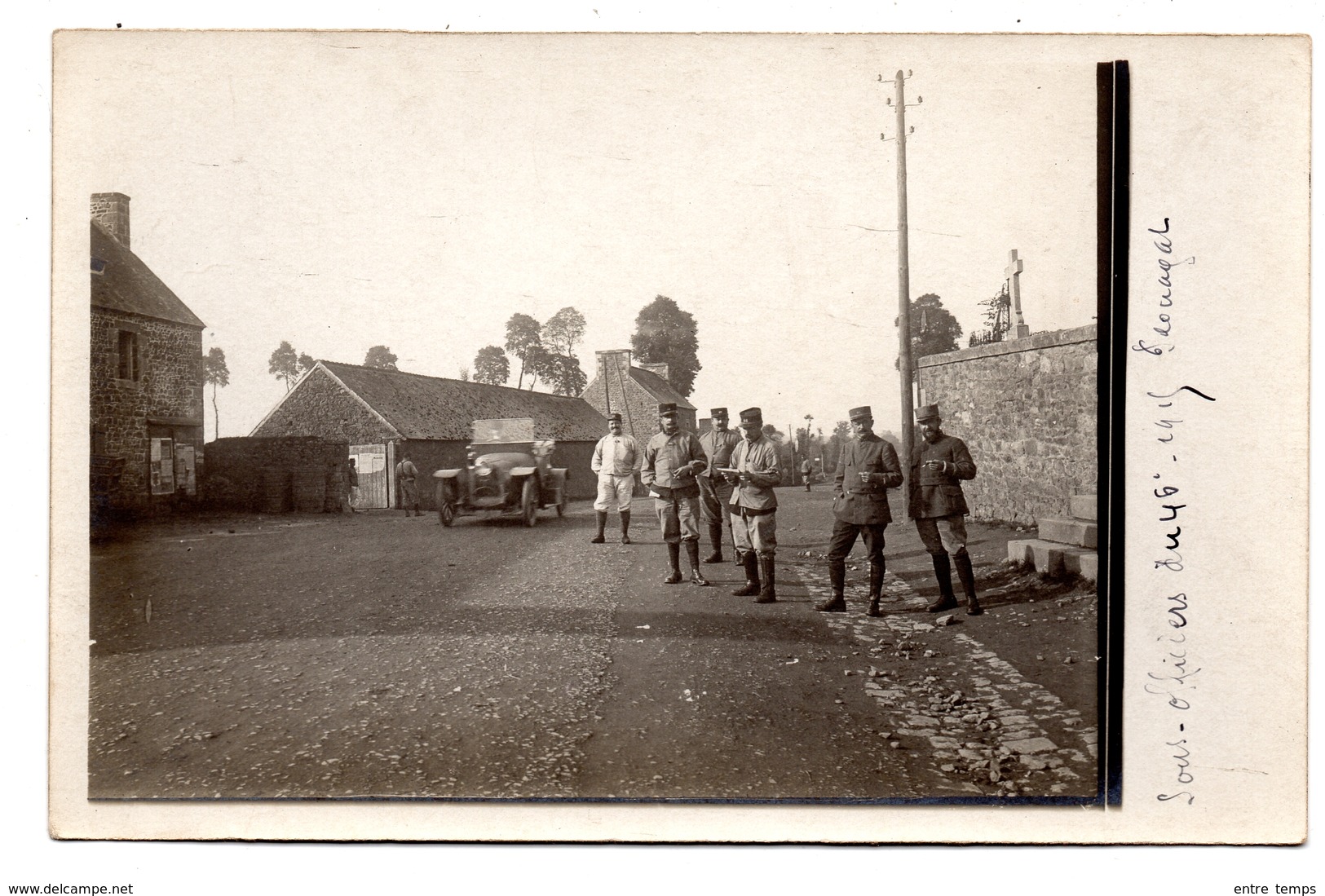 Carte Photo  Plouagat 46 ème Regiment Voiture Ancienne 14-18 - Autres & Non Classés