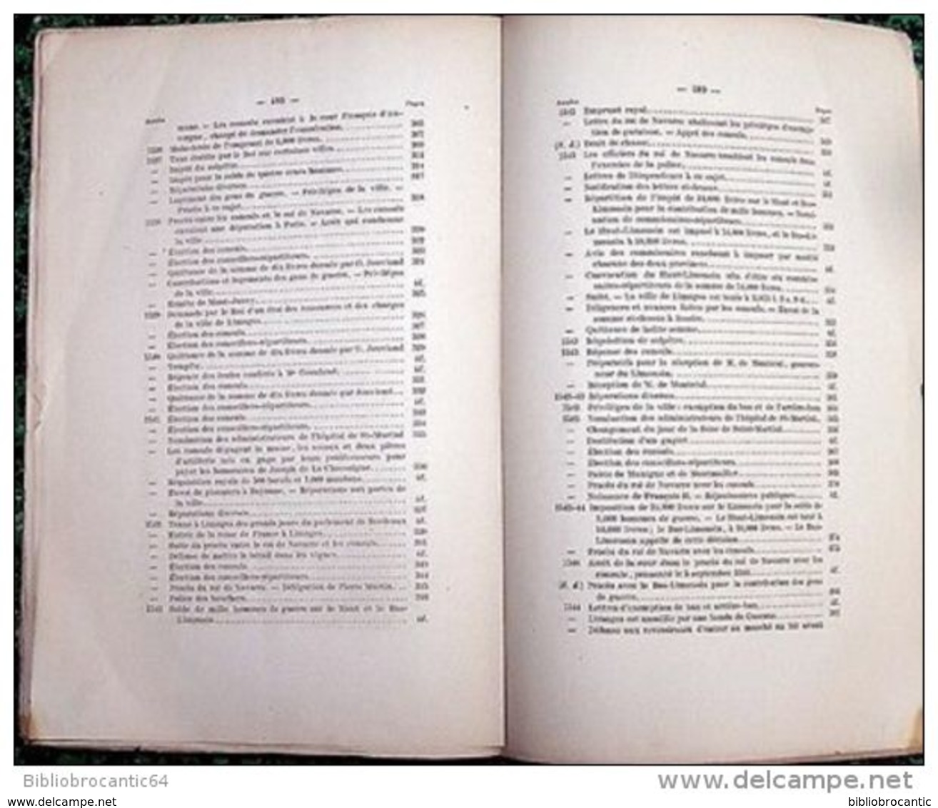 "REGISTRES CONSULAIRES DE LA VILLE DE LIMOGES" < 1ere Partie 1504-1552