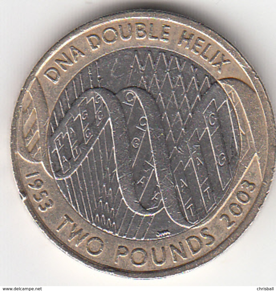 Great Britain UK £2 Two Pound Coin (DNA) - Circulated - 2 Pounds