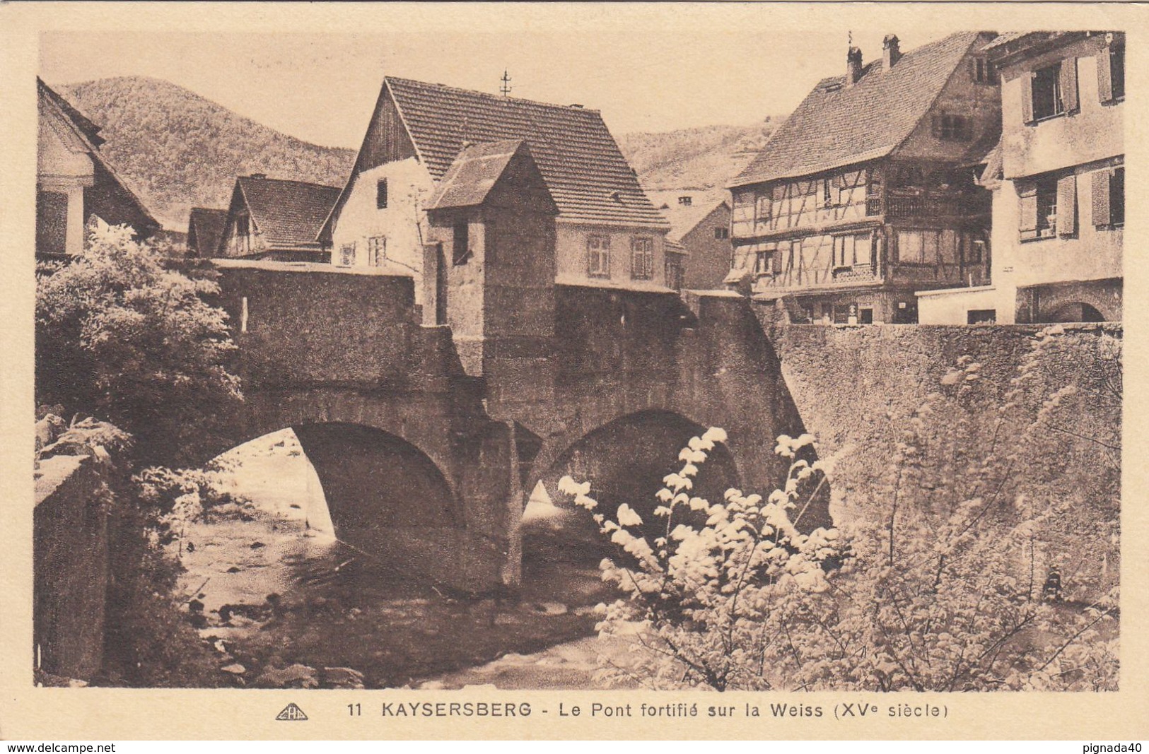 Cp , 68 , KAYSERSBERG , Le Pont Fortifié Sur La Weiss (XVe S.) - Kaysersberg