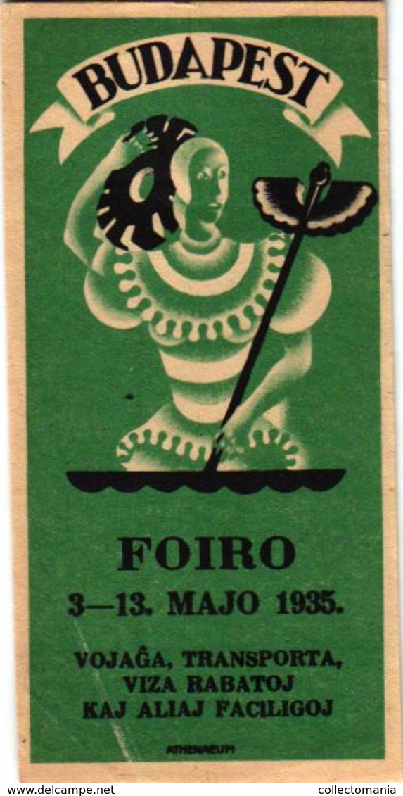 4 Vignettes  Foire International Boedapest  Esperanto  1932   1934  -1935- - Esperanto