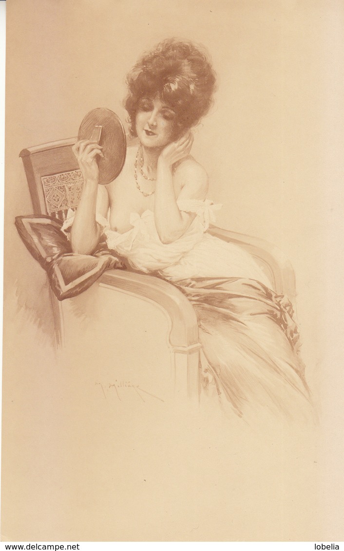 Gravure Maurice Millière Collection Déshabillés Parisiens 1920 Lib.de L'estampe Paris, Femme, Nu, Miroir, érotisme - Stiche & Gravuren