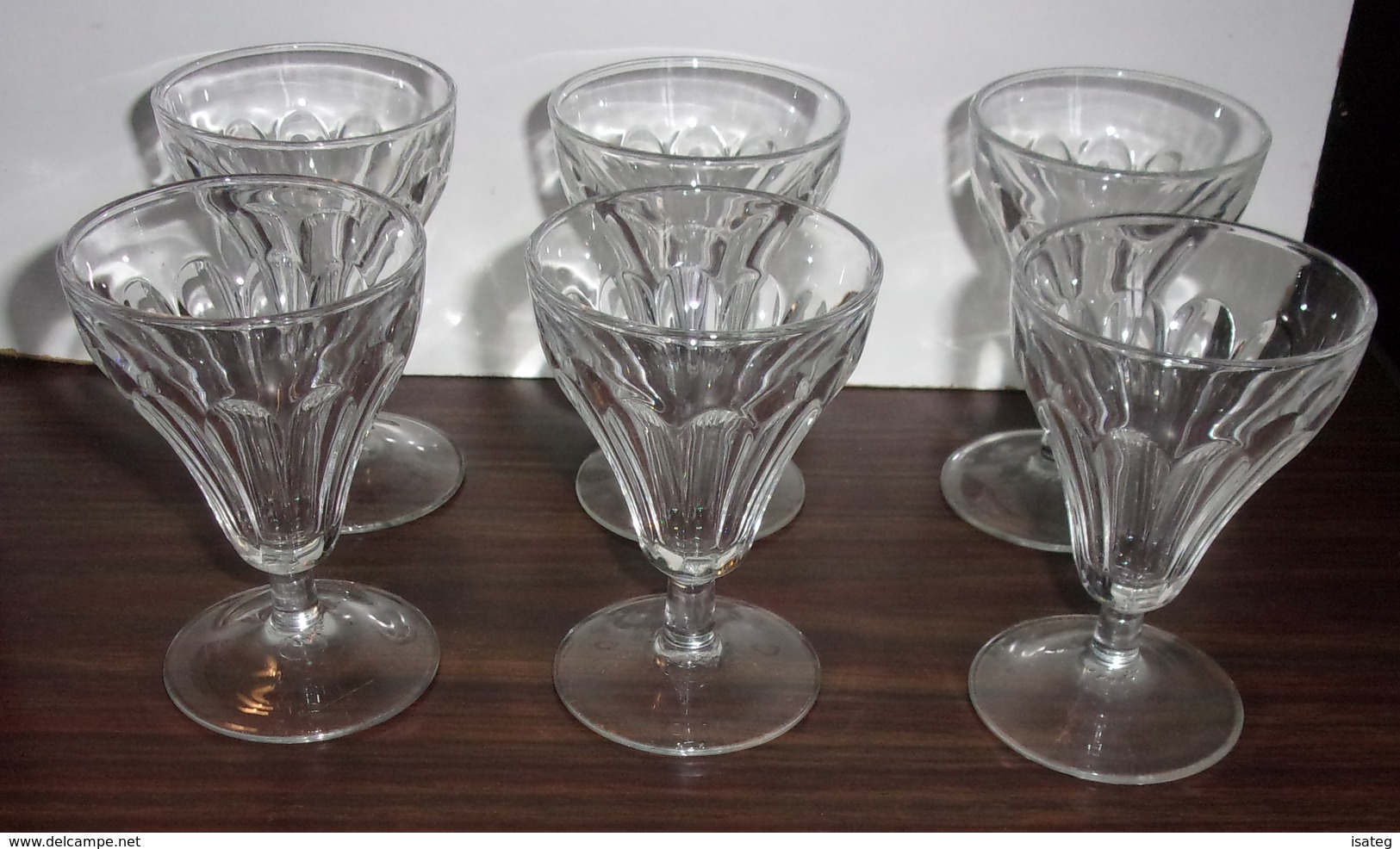 Lot De 6 Verres Anciens De Bistrot A Aperitif - Verres