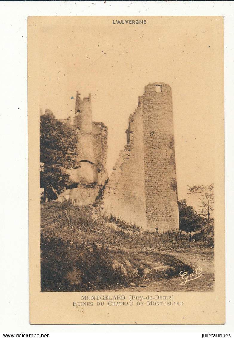 63 MONTCELARD RUINES DU CHATEAU CPA BON ETAT - Autres & Non Classés