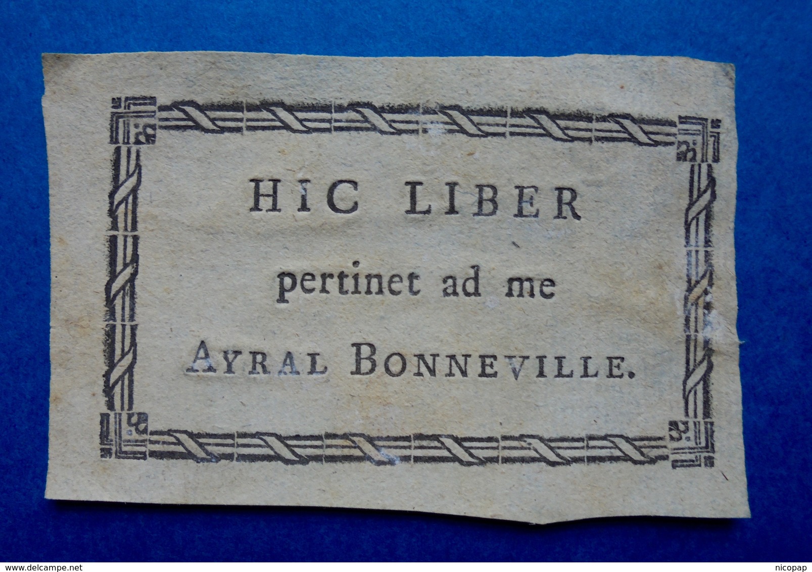 Ex-libris Ayral Bonneville - Ex Libris