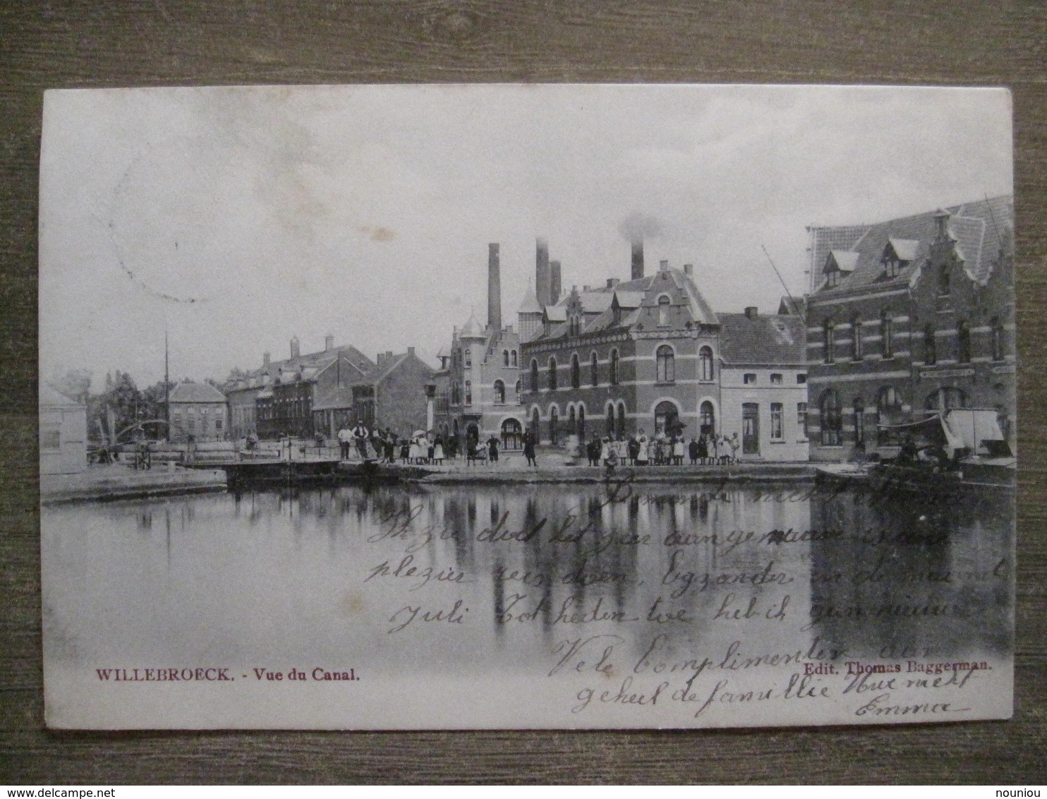 Cpa Willebroek Willebroeck - Vue Du Canal - Edit. Thomas Baggerman - 1904 - Willebroek
