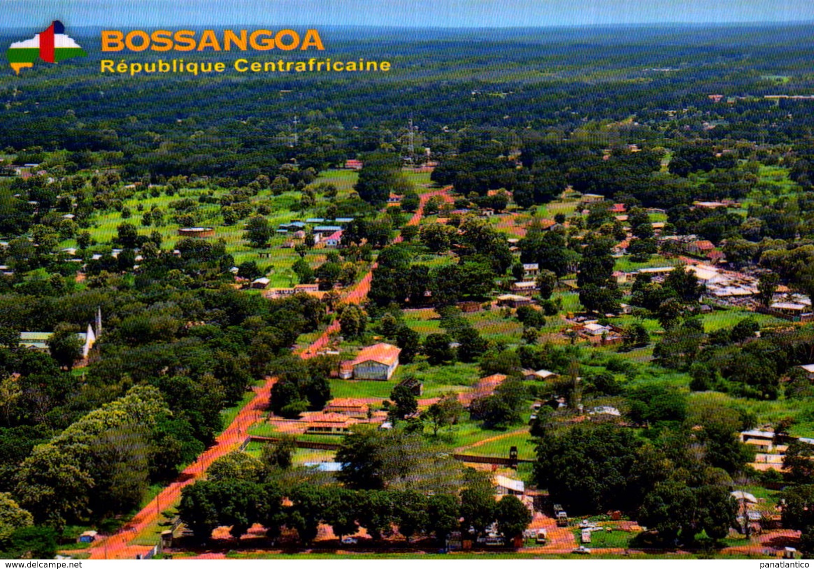 REPUBLICA CENTRO AFRICANA, BOSSANGOA, VUE AERIENNE DE BOSSANGOA  [43147] - Centrafricaine (République)