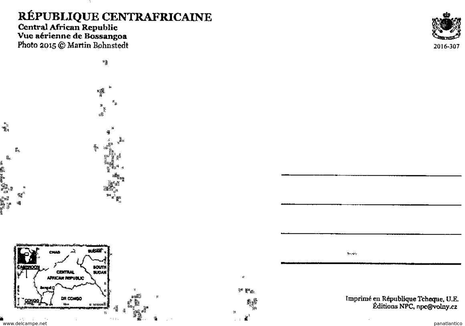 REPUBLICA CENTRO AFRICANA, BOSSANGOA, VUE AERIENNE DE BOSSANGOA  [43147] - Centrafricaine (République)