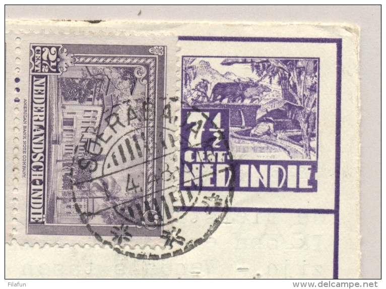 Nederlands Indië - 1948 - 5 Zegels Op Postblad G4 Met Deviezencensuur Soerabaja Van Soerabaja Naar Apeldoorn / NL - Netherlands Indies