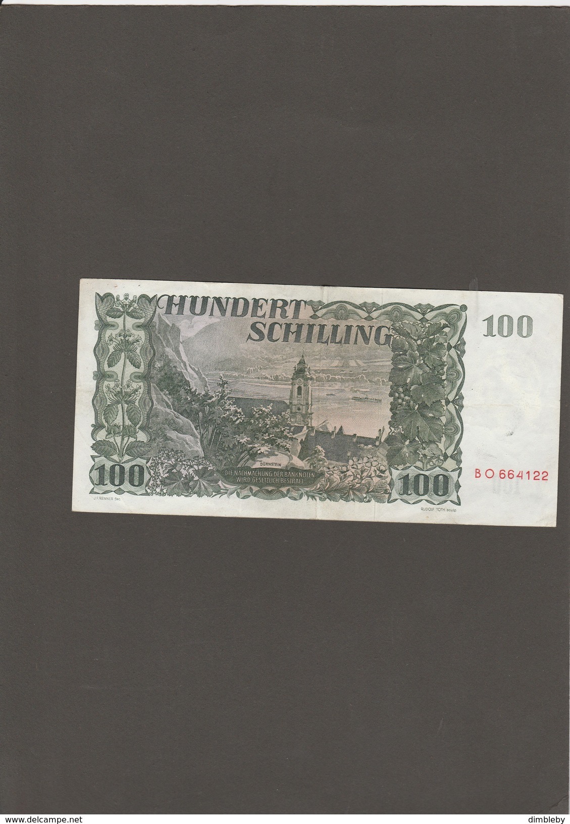 100 Schilling - Oesterreichische Nationalbank  1954 - Oostenrijk