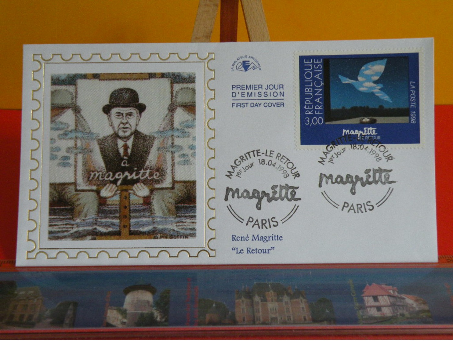 René Magritte, Le Retour < Paris (75) > 18.4.1998 < FDC 1er Jour > Coté 8€ - 1990-1999