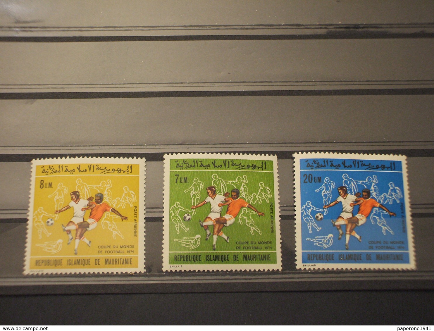 MAURITANIE - P.A. 1974 CALCIO  3 VALORI - NUOVI(++) - Mauritanie (1960-...)