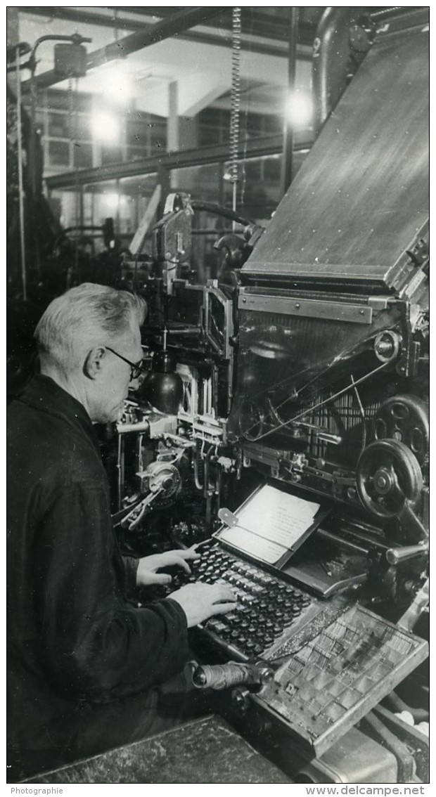 URSS Moscou Fabrication Du Journal La Pravda Imprimeur Ancienne Photo 1947 - Other & Unclassified