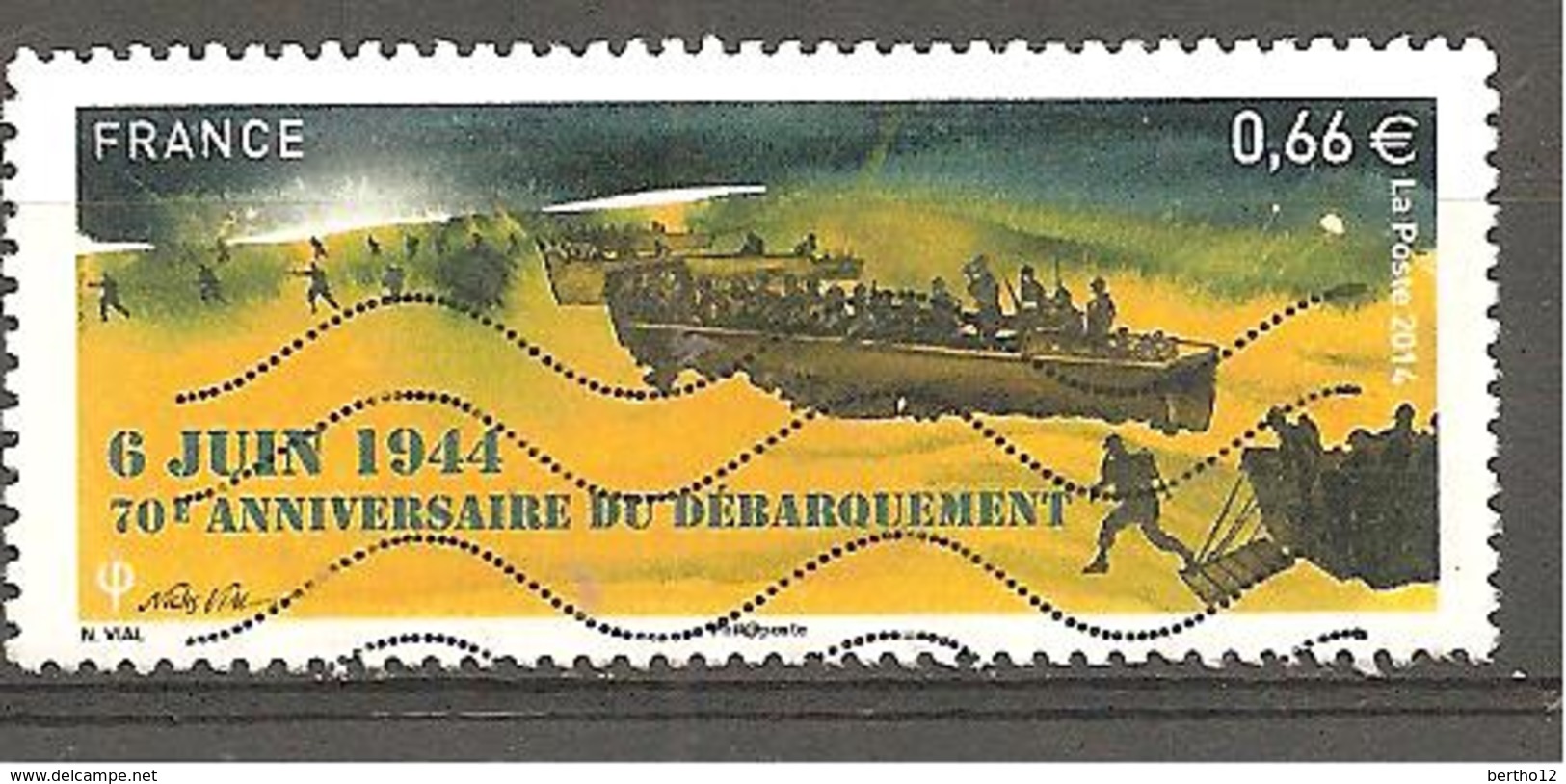 FRANCE 2014 Y&T N° 4863 Timbre Oblitéré 6 JUIN 1944 70 E ANNIVERSAIRE DU DEBARQUEMENT - Used Stamps